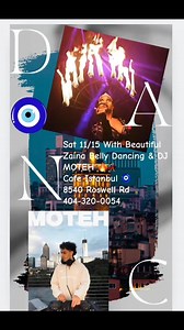 Step into your Culture Istanbul SATURDAY NightZ With DJ MOTEH & Beautiful Belly Dancer Zaina 🔥💃🏻🧿.. #atlanta #persian #hookah #kurdish #bellydancer #hookahlounge #sandysprings | Cafe Istanbul - Atlant