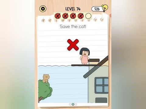 Brain Test 5 Level 74 Gameplay – Full Walkthrough & Answers | Save her from drowning