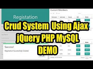 Crud System Using Ajax jQuery PHP MySQL