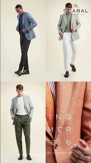 SCABAL 2026 春夏系列｜通勤到休閒場合都能穩穩撐住 #春夏西裝 #SCABAL #春夏西裝 #男士穿搭