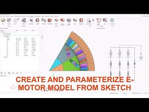 Create and Parameterize E-Motor Model from Sketch in Altair SimLab