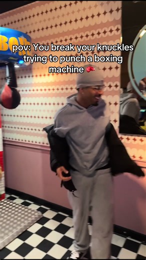 Breaking Knuckles on a Boxing Machine Challenge