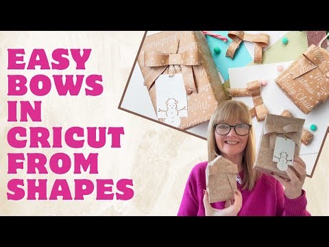 Make Your Own Cricut Bows from shapes with SCRAPS | Zero Waste Gift Wrapping Idea