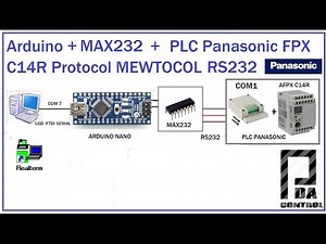 Arduino + PLC Panasonic FPX C14 + COM1 Protocol MEWTOCOL RS232 : PDAControl