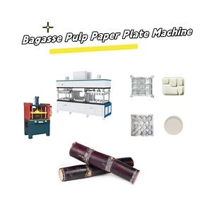 [Hot Item] Rice Straw Sugarcane Bagasse Pulp Disposable Paper Dish Plate Making Forming Machine