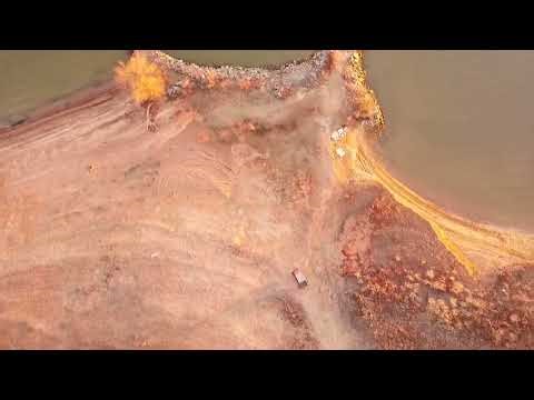 Drone view of backyard.