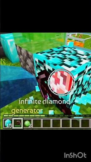 infinite diamond || how to make infinite diamond generator #shorts #minecraft #unlimiteddiamonds