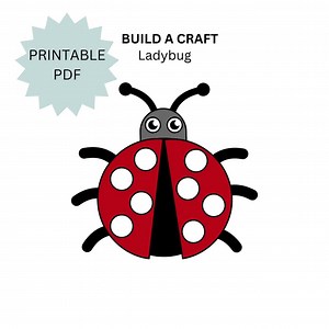 Build a Craft Kids Printable Craft Instant Download Colour and Cut Activity Craft Build a Printable Cut, Colour and Glue Printable Activity. - Etsy