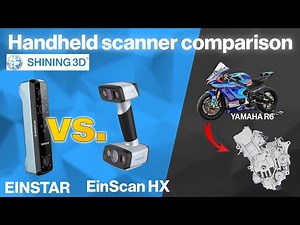 Scan a YAMAHA R6 race engine with the EinScan HX & EINSTAR from SHINING 3D! | 3D Scanner Comparison