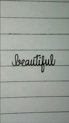 Write 'Beautiful' in Elegant Cursive ✍️ | Penmanship Tutorial #CursiveWriting #Handwriting #Shorts