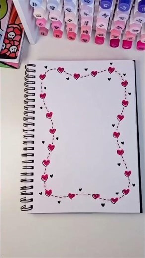 Simple and beautiful border designs for project work #art #design #shorts