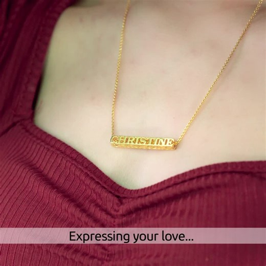 2 stylish ways to wear your cubic bar name necklace.✨ #barnecklace #cubicbar #customnecklace #getnamenecklace #goldnecklace #silvernecklace