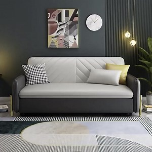 Upgrade your space with style and practicality! This 66.9″ convertible sofa-bed features a sleek modern design, durable faux leather upholstery that’s soft to the touch yet easy to clean, convenient side pockets for remotes & magazines, and a comfy pull-out bed for overnight guests. Perfect for apartments, studios, or any home where smart design matters. Why choose between elegance and function, when you can have both? 😍🛏️ | Arrtle