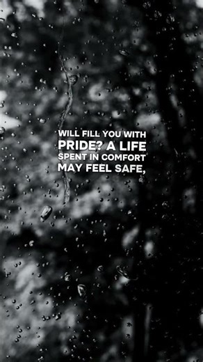 COMFORT OR MEANING, WHICH LIFE WINS?
