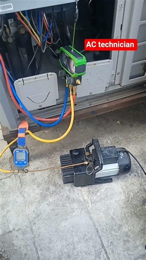 HVAC vacuum system LG #hvac #acinstallation #hvactechnician #shorts #like #highlights #public