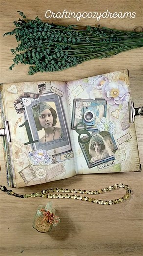 vintage journaling with photos and numbers #collage #scrapbooking #journaling