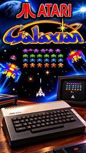 Galaxian - Atari 800 #retro #retrogaming #retrogames #atari #atari800 #atari8bit #atarigames #games
