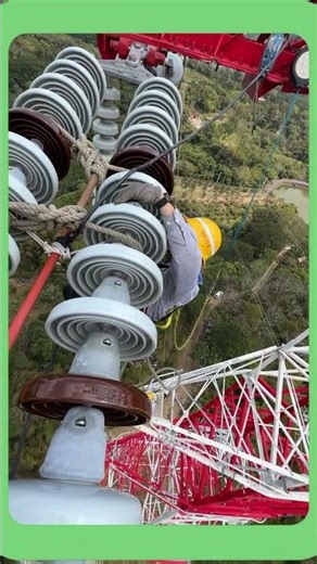 High Voltage Power Maintenance #electricalengineering #powerlinework #safetyfirst