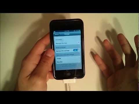 How to Enable Battery Percentage on iPod Touch 4th gen (Running iOS 5.1.1-6.1.2) Using iFile