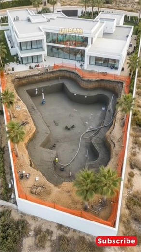 “I Built a Giant Irregular-Shaped Luxury Pool in My Courtyard.. It Turned Out INSANE! 🤯