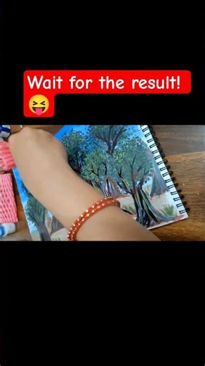 acrylic painting | easy painting technique | tree painting tutorial | Art hack