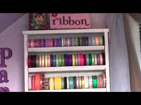 Thrifty Crafter Tip #7 "Make your own ribbon rack!"