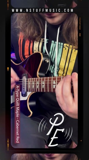 Powers Electric A-Type Quilt Maple - Cabernet Red