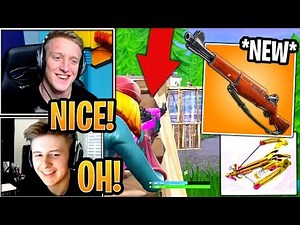 Streamers First Time Using *NEW* Infantry Rifle & *UNVAULTED* Crossbow! - Fortnite Moments