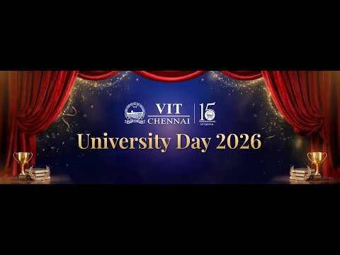 University Day 2026 | VIT Chennai | Live Event