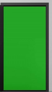 Download Black door opening to the inside, Green screen behind the door for free