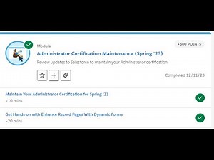 Administrator certification Maintenance (SPRING' 23)