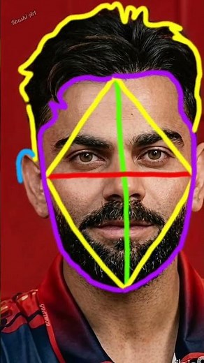How to draw Virat Kohli very easy step by step ✅ tutorial #drawingreferences #viralshort #viratkohli