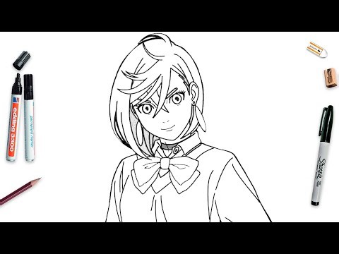 How To Draw Momo Easy Step By Step | Momo Ayase From Dandandan Art Lesson