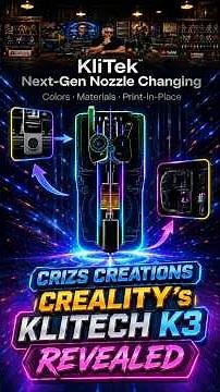 Creality KliTek K3 Next Gen Nozzle Changing System Reveal is insane! #3d #k3