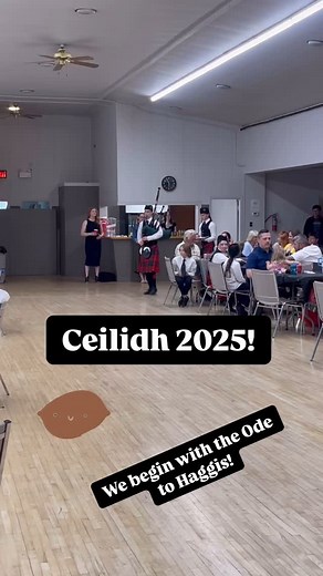 Ceilidh 2025 highlights!! Our evening began with the ode to haggis! Thank you to all who came out and supported the band!! Thanks to all those who donated to our silent auction! And thank you instructors for all your help!! #ceilidh #yegmusic #scottishculture #eypb #pipers #drummers | Edmonton Youth Pipe Band