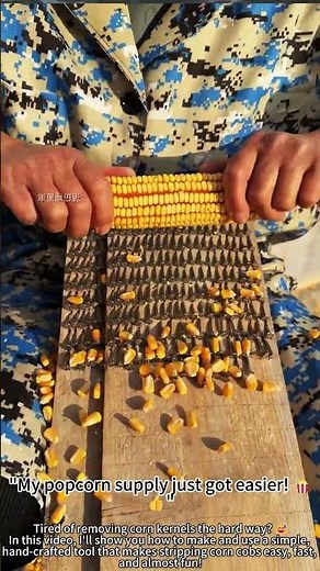 Scraping corn with a DIY claw! 🌽✋