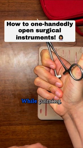 Dr. Sonalika Gupta on Instagram: "🧤 Can you one-handedly open surgical instruments like a pro? Mastering this small skill can save precious seconds—and your surgeon’s patience! 💯 ✅ In this video, lets learn how to: — Open instruments correctly with your dominant hand (right-handed) — Open curved and straight artery forceps one-handed — Use your left hand to open right-handed instruments smoothly These are simple yet essential motor skills every surgical resident should master early on. 👩‍⚕️ T