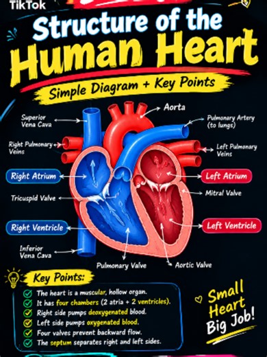 Human Heart Structure: 4 Chambers, Valves, Vessels & Layers