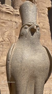 22K views · 2.3K reactions | The granite statue of the falcon god Horus of Edfu stands in the court of Edfu Temple at the entrance to the pronaos. The well-preserved Ptolemaic temple of Horus was established during the reign of Ptolemy III Euergetes I (246-222 B.C.) | Tour guide Mo Tuthmosis III. Key of Luxor | Facebook