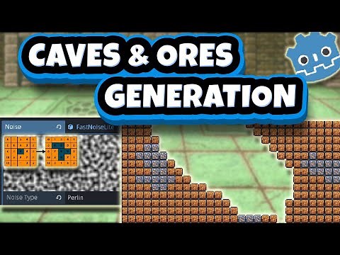 Terraria-like Cave & Ore Generation with Perlin Noise & Flood Fill Algorithm in Godot 4