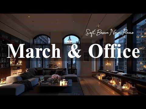 March Office Jazz - Cozy Jazz Cafe Vibes & Soft Bossa Nova Piano for Positive Morning Coffee Energy