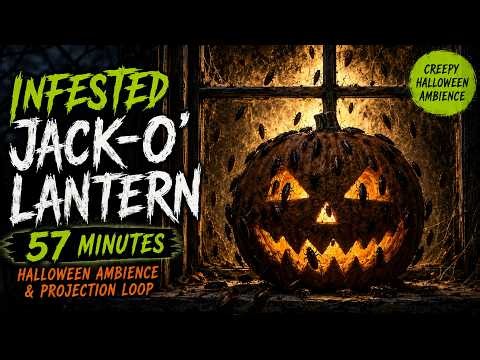 Infested Pumpkin | 57 Minute Halloween Horror Background & Projection Loop