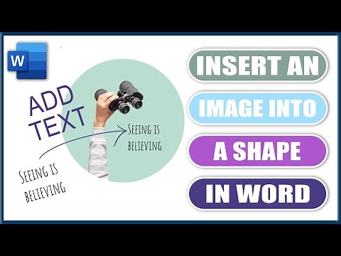 Insert an IMAGE into a SHAPE and add text in WORD | Word tutorials
