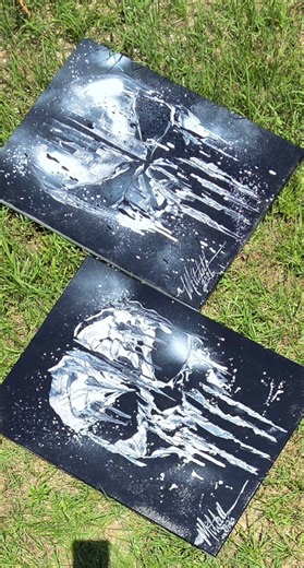 2 Punisher Skull paintings coming to @Comicpalooza2026 find Mitchell Studios at AA booth 2816