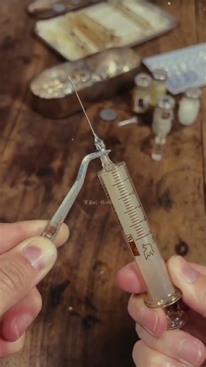 Boiling, Assembling, and Mixing Meds in a Glass Syringe #VintageMedical #GlassSyringe