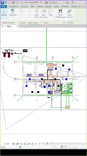 Revit MEP | Revit Walkthrough Tutorial |#revitmep #mep #hvac #bim #architecture #mepmodeling ✴️✴️