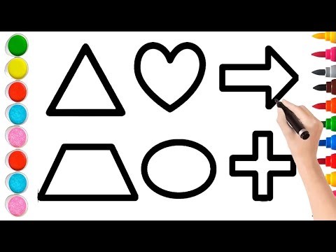 Learn New Shapes Drawing, Coloring For Kids !