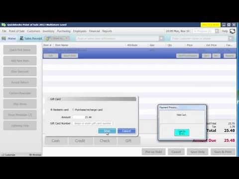 How to sell a gift card, redeem a gift card in QuickBooks POS