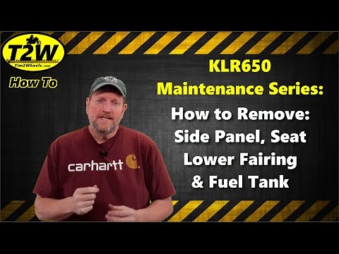 T2W KLR650 Maintenance Series: Side Panel, Seat, Lower Fairing, and Fuel Tank Removal