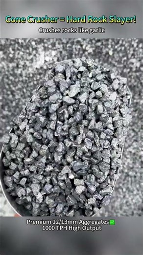 🔥 Cone Crusher = The HARD ROCK SLAYER!#machine #sand #stone #crusher #factory #work #mining #hard